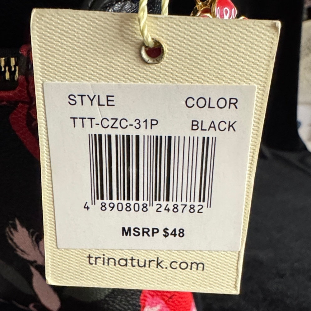 Trina Turk Black and Red Floral Crossbody Bag - Picture 6 of 10